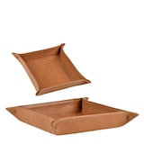 thumbnail of Sonnenleder Ablageschale Leder 26x26cm Taschenleerer Schale Lederschale Stiftschale natur braun Vide Poche