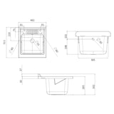 thumbnail of Mobile lavanderia 45x50cm lavatoio bianco asse lavapanni 9006K Negrari-9006K