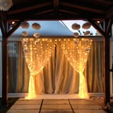 thumbnail of Rideau lumineux extérieur H4m x L1m 192 MaxiLED blanc chaud prolongeable 24V professionnel Lotti