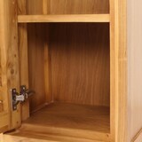 thumbnail of Teak hoge kast HWC-M74, badkamermeubel, 1 deur 4 vakken, hoogwaardige B-kwaliteit teak (kernhout, 20-30 jaar) 181x40x35cm