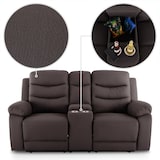 thumbnail of Kinosessel, 2er-Fernsehsessel mit Relaxfunktion, Liegefunktion Easy-Lift, Belastbarkeit je Sitzplatz 130 kg, Mikrofaser, in Beige, Raburg Pixx