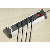 thumbnail of Sygonix SY-5145336 Tischsteckdose Schwarz, Silber Schutzkontakt 1 St.