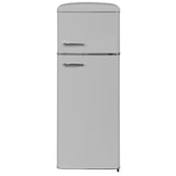 thumbnail of Exquisit Retro Kühl-Gefrierkombination RKGC270-45-H-160E grau, 206 l Fassungsvermögen