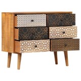 thumbnail of vidaXL Dressoir met geprint patroon 90x30x70 cm massief mangohout