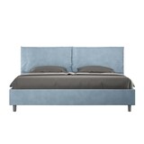 thumbnail of Letto matrimoniale king size senza rete imbottito 200x200 microfibra azzurro Antea Large