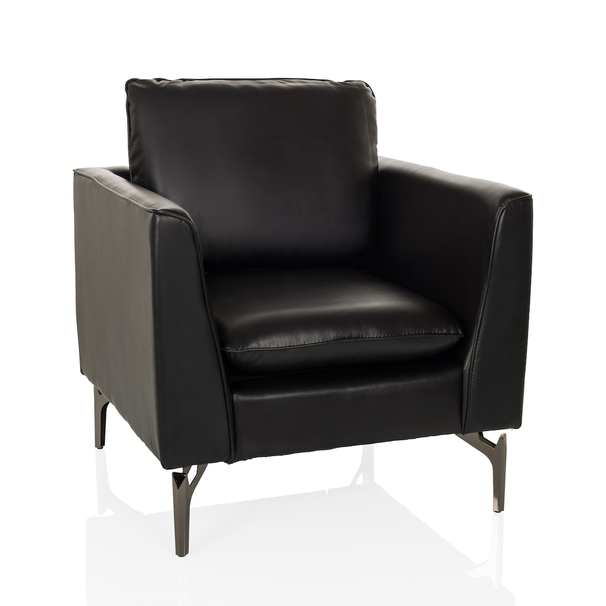 Loungestoel / eenzitsbank BAVERO PU zwart hjh OFFICE