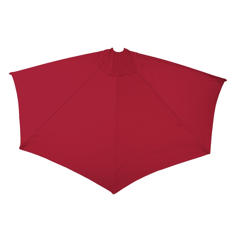 Mendler Ombrellone Florida N81, Giardino E Spiaggia, 3 M, Poliestere Rosso, Struttura In Legno, SPF 50