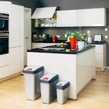 thumbnail of KEEEPER Mülleimer mit Klappdeckel 45l, Silver Magne Collection