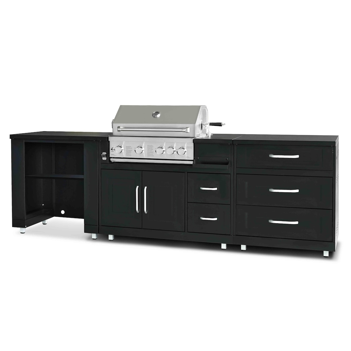 3-teilige Außenküche mit Grill