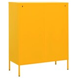 thumbnail of Sideboard KEVI Metall Senfgelb 80x35x101,5 cm Stahl     | Flurschrank Metallschrank Lagerschrank Beistellschrank Wohnzimmer