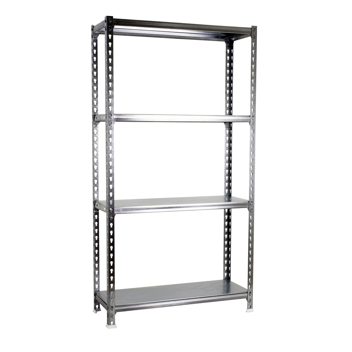 SimonRack Metallregal, 1500x1000x500 mm, 4 Ebenen, Metallboden, 180 kg Biegepunkt, Verzinkt - Simonclick