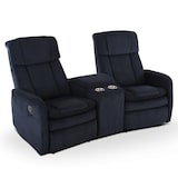 thumbnail of Kinosessel, 2er-Fernsehsessel mit mechanischer Relaxfunktion, Easy-Lift, für 2 Personen, 2 Getränkehalter, Cord-Mikrofaser in Nachtblau, Raburg Maxx