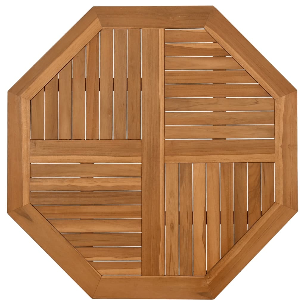 vidaXL Tischplatte 90x90x2,5 cm Achteckig Massivholz Teak