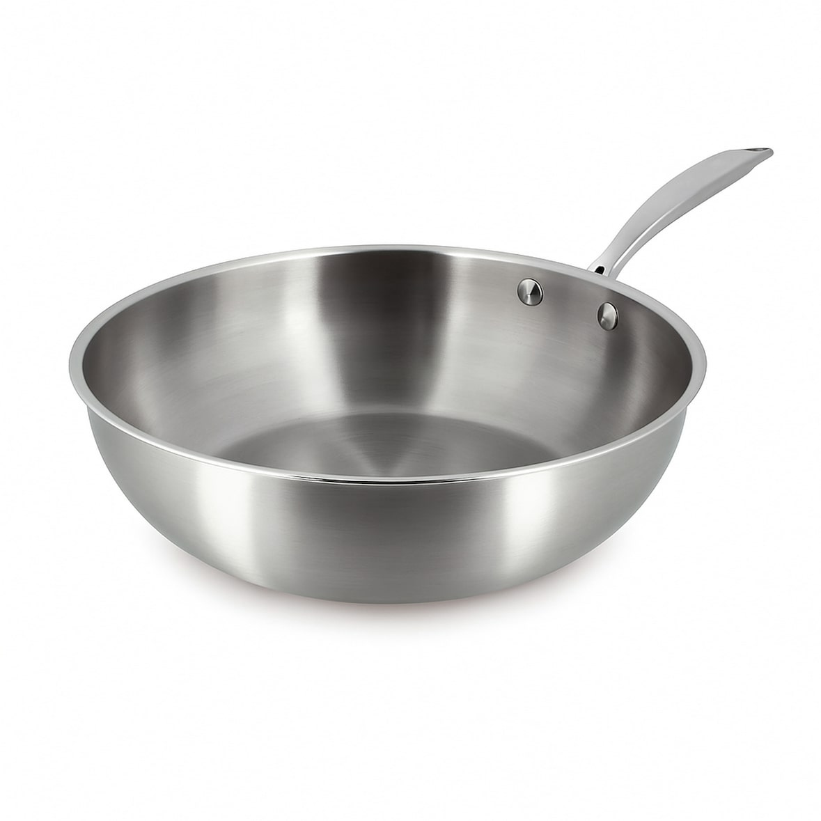Menastyl - Wok triply 28cm en acier inoxydable - made in france