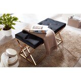 thumbnail of Sitzbank FineBuy Polsterbank Schwarz 90 cm Bettbank Chesterfield Flurbank Samt