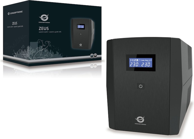 CONCEPTRONIC ZEUS USV 1200VA 720W 3xIEC+2xSchuko HID,USB | Makro