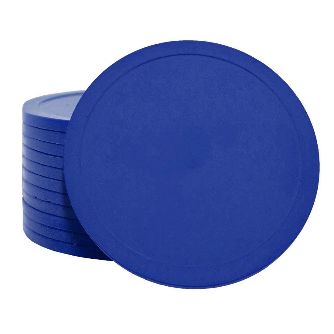 CombiCraft Blanco Plastic munten Ø70mm Blauw - 100 stuks