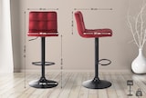 thumbnail of 2er Set Barhocker Feni Samt rot