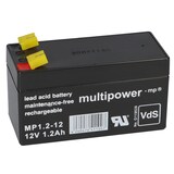 thumbnail of Multipower Blei-Akku MP1,2-12 Pb 12V 1,2Ah VdS G107032, Faston 4,8