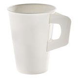 thumbnail of 80x Henkelbecher Kaffeebecher weiß Pappe beschichtet 180 ml