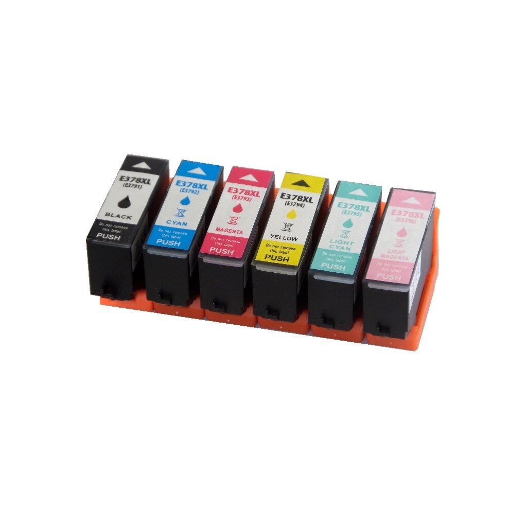 6x Tintenpatronen kompatibel f. Epson Expression Photo XP-8605 ersetzt Epson 378XL und 378 Tintenpatronen
