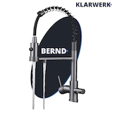 thumbnail of Bernd | Tapete filtrante de 3 vias cinza titânio gastronomia | Torneira de cozinha com osmose de aço inoxidável com mola restaurante com rotação  360°