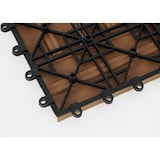 thumbnail of Pavimento in WPC Rodano, aspetto legno balcone/terrazza, 11x ciascuno 30x30cm = 1mq ~ base, teak lineare