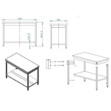 thumbnail of Mesa de trabajo con estante acero inoxidable EASYLINE 850 x 1200 x 600 mm 10045 Vaiotec
