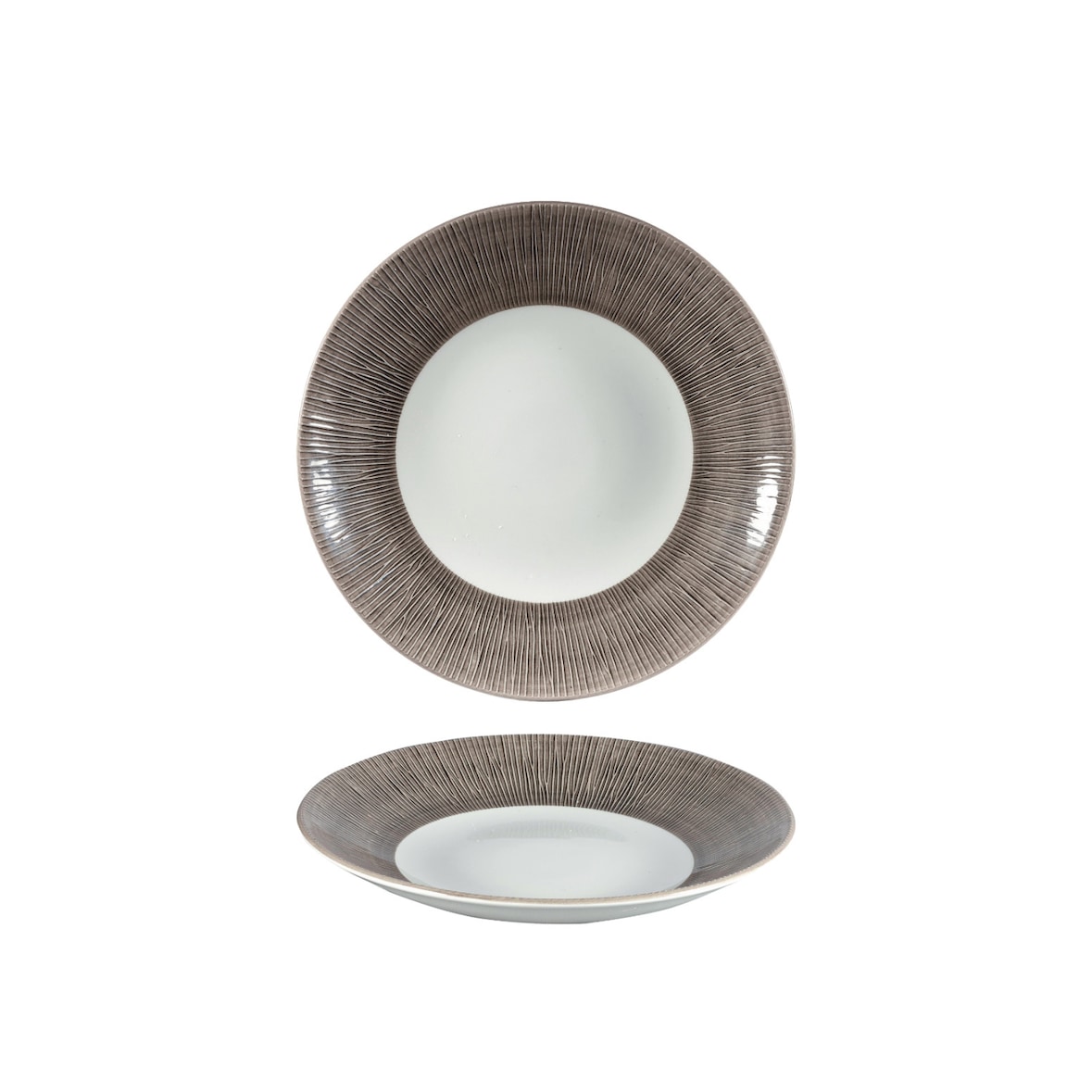 Churchill Super Vitrified Bambus Spinwash Dämmerung Tief Coup Teller 27cm, 12 Stück
