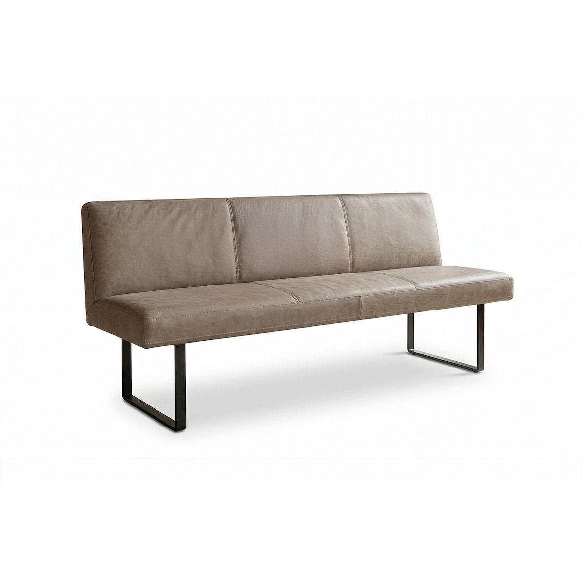 KAWOLA Esszimmerbank ELEEN Leder grau 183cm