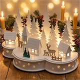 thumbnail of Beleuchtete LED Weihnachtsstadt mit Rentieren Weihnachtsdeko