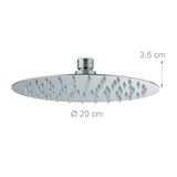 thumbnail of Relaxdays Duschkopf Regendusche rund, 200 mm, Edelstahl, Spiegeleffekt, Hochglanz, rain shower 1/2 Zoll, silber
