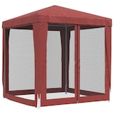 thumbnail of Tente de fête avec 4 parois latérales en maille Rouge 2x2m PEHD Modèle AbriBoréal 152