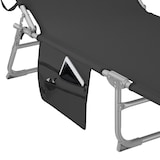 thumbnail of tectake Conjunto de 2 tumbonas Chloé con 4 posiciones y almohada para la cabeza - Negro