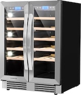 thumbnail of Klarstein Vinovilla 42 Twin Built-In Duo Weinkühlschrank 2 Zonen 126l 42 Fl Glas Edelstahl