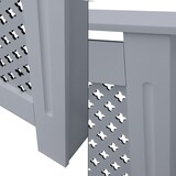 thumbnail of ECD Germany Heizkörperverkleidung Wabenmuster 78x19x82 cm Grau, MDF lackiert, Heizungsverkleidung Heizkörperabdeckung für Wohnzimmer & Schlafzimmer