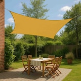 thumbnail of WellHome - 3x3m Outdoor-Stoffmarkise in Ockergelb Pantone 16-0945TPG, Metallhaken und Tragetasche inklusive