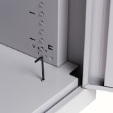 thumbnail of Rocada armario metálico puertas batientes color gris ral 9006 incluye 4 baldas. Medida 102x198x45cm (largo x alto x prof.)
