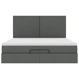 thumbnail of vidaXL Ottoman-Bett mit Matratze & LEDs Dunkelgrau 160x200 cm Stoff