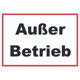thumbnail of Außer Betrieb Schild A6 Rückseite selbstklebend