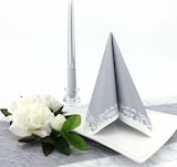 thumbnail of Airlaid Serviette Romantique in Silber, 40 x 40 cm, 50 Stück - APARTina