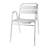thumbnail of Fauteuils empilables en aluminium avec accoudoirs x4 | Bolero - U501