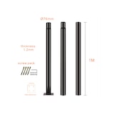 thumbnail of Poste vertical de 3 metros em seções de 1 metro com base para iluminação pública solar UFO externa