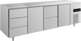 thumbnail of Gastro Edelstahl Kühltisch 2 Türen 5 Schubladen Umluftkühlung 2330x700x850mm -2/+8°C ISO 50mm 632 L