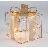 thumbnail of LED-Weihnachtsgeschenk 15cm mit Schleife Weihnachtsdeko Geschenkpäckchen