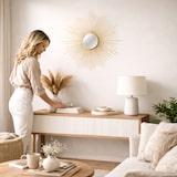 thumbnail of Hängespiegel Wandspiegel Dekospiegel Sonne Metall Gold Ø65cm