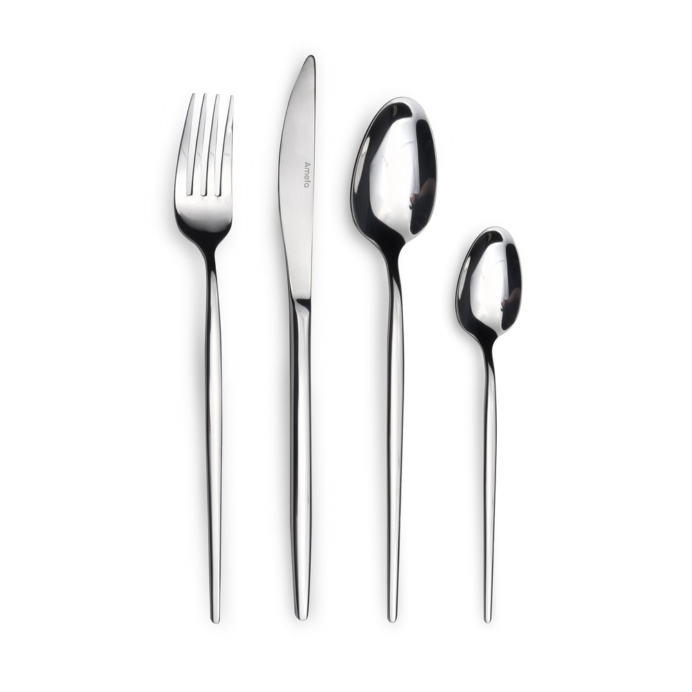 Ménagère 24 pièces Soprano -  Gris Autre forme Acier Inoxydable (inox  Amefa 19.00x8.00 cm