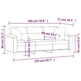 thumbnail of vidaXL 3-Sitzer-Sofa mit Kissen Dunkelgrau 180 cm Mikrofasergewebe