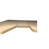 thumbnail of Jersey Spannbettlaken für Wohnmobile Heckbett 3-teilig 2 Längsbetten + 1 Mittelteil Sand