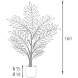thumbnail of King Home Plante de palmier areca en polyéthylène 33 feuilles vertes